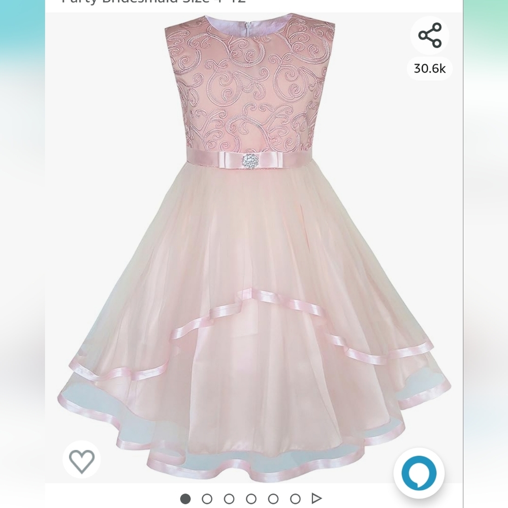 NWT Pastel Pink Girls Party Dress Size 10